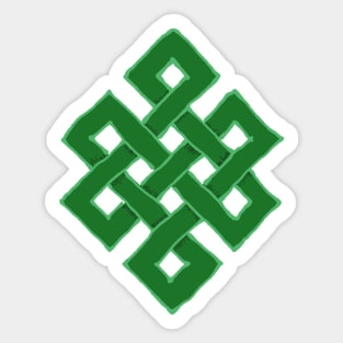 Green Eternity Knot Sticker